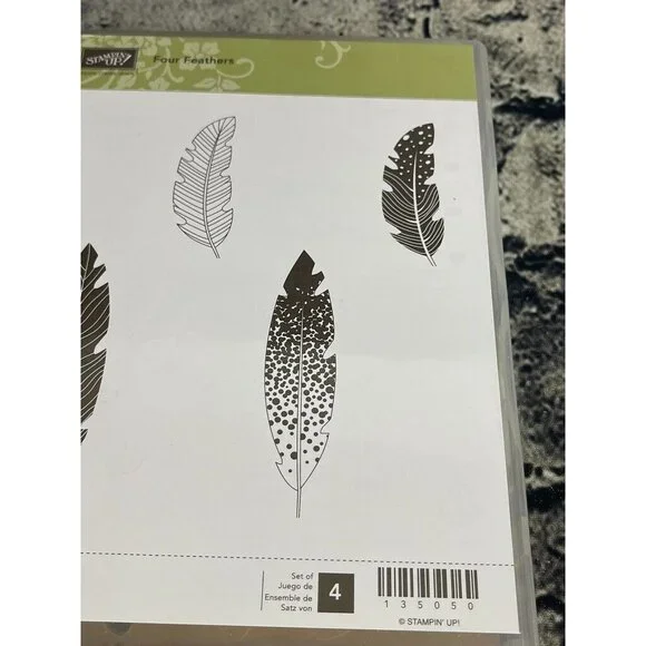 Stampin Up FOUR FEATHERS Stamp Set & FEATHERS Die Set - Picture 5 of 15